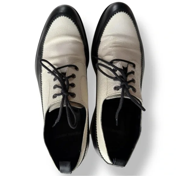 Pierre Hardy Black Off White lace Up Derby Shies Size 43 US 9.5-10 - Picture 5 of 8